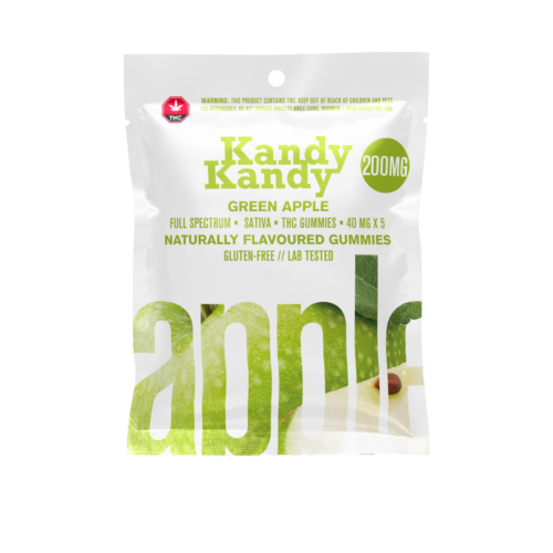 kandy kandy sativa gummies 200mg THC green apple