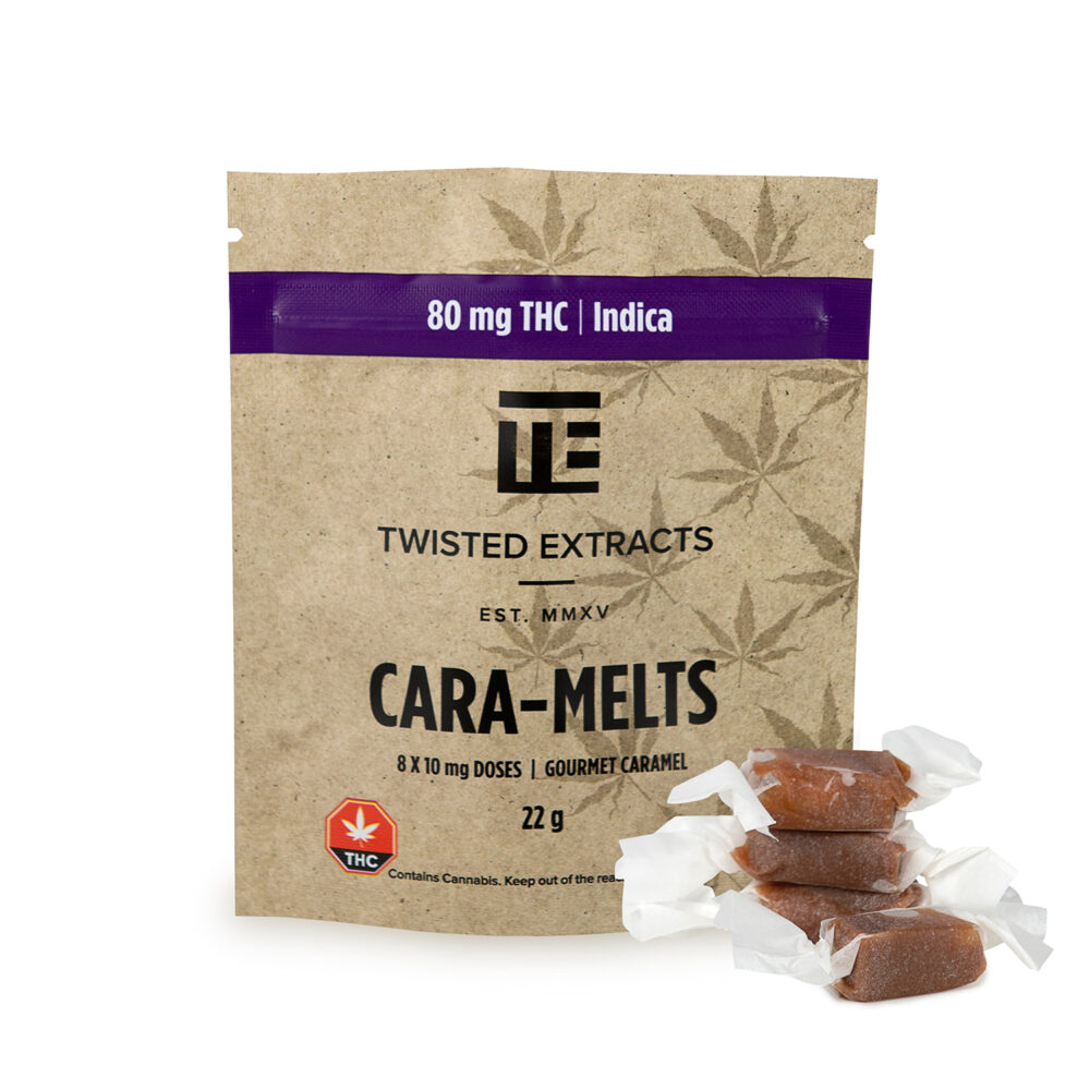 twisted extracts cara-melts caramels 80mg THC indica